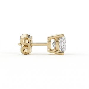 Solitaire 4 Prong <b>Stud</b> <b>Earrings</b> Push Back <b>Studs</b> 18K Pure Gold IGI Certified 2.00ctw Cushion Cut Lab Grown Diamond <b>Fine</b> Jewelry - Product Image 4
