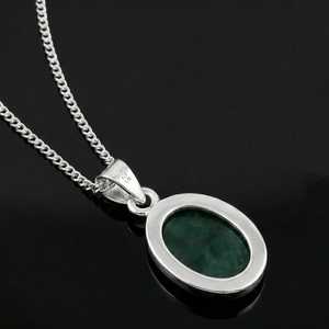 Collier pendentif émeraude taille ovale en argent sterling 925, bijoux en pierres précieuses NIKHIL GEMS, vintage, pour fiançailles, unisexe, cadeau, vente en gros - Product Image 3