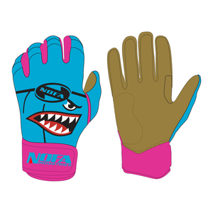 Guantes de Bateo Acolchados de Cuero Negro/Blanco NOFA, Cierre de Hebilla Ambidiestro, Guante de Entrenamiento de Béisbol Unisex para Adultos - Product Image 5
