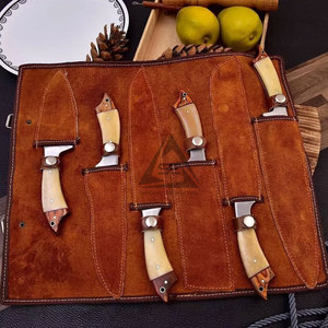 Juego de Cuchillos de Chef Damasco Hechos a Mano de Alta Calidad, con Hojas de Acero Damasco y Mangos de Madera, para Diestros, en Colores y Tamaños Personalizados - Product Image 4