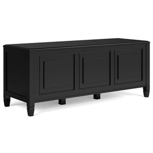 Panca Contenitore Nera Connaught per Arredamento Soggiorno - Product Image 1