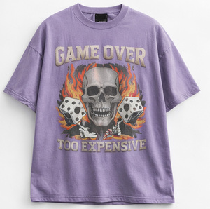 Custom Graphic Men's Streetwear Oversized Crop <b>Drop</b> Shoulder Heavyweight Vintage <b>Acid</b> Wash Flannel 100% Cotton T-shirt - Product Image 3