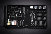 Kit de pinces à extensions capillaires en acier inoxydable de marque privée en gros – Outils de coiffure de haute qualité à maintien robuste avec logo personnalisé A+
