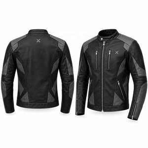 Chaqueta de Motociclista de Cuero Estilo Urbano |   Negro Gris Oliva Borgoña |   Fabricante OEM ODM |   Diseño de Calidad Premium | - Product Image 3