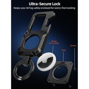 Portachiavi Impermeabile con AirTag, Moschettone Resistente, Apribottiglie, Chiusura Sicura, Antigraffio, Caratteristiche Protettive per Promozioni - Product Image 3