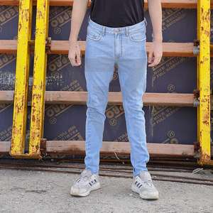 Nouveaux jeans pour hommes bleu clair pantalons décontractés d'affaires élastiques confortables et élégants Offre Spéciale polyvalents Design tendance toutes saisons - Product Image 4