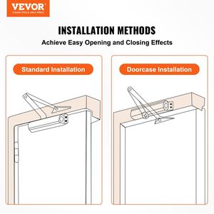 Cierrapuertas Automático Hidráulico para Uso Comercial y Residencial, Amortiguador de 330 Libras, Peso Ajustable, Tamaño Ajustable - Product Image 2