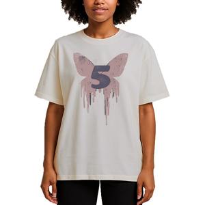 T-shirt décontracté personnalisé pour femmes avec 100% de coton biologique à manches courtes pour filles T-shirt solide imprimé par sublimation au quotidien à porter - Product Image 1