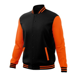 Casual Sports Varsity Jacket WoolLeather Turn-down Collar Front Logo Letter <b>Pattern</b> Windproof Breathable Reversible Winter Men - Product Image 1