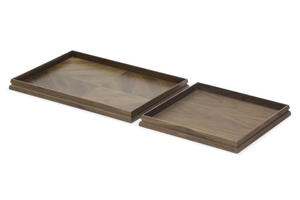 Bandeja de madera de bambú Premium para servir café, té, postres y aperitivos Natural para sala de estar, cocina en 99 Gold Data - Product Image 2