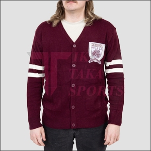 OEM High Quality Custom Men's V-neck Lace Knitted <b>Cardigan</b> <b>Sweater</b> Winter Wool/Nylon Single Button Patchwork Breathable In-Stock - Product Image 3