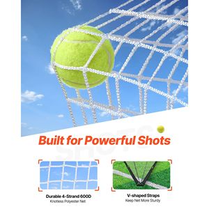 But de lacrosse portable 6 x 6 avec poteaux en fibre de verre, filet et sac de transport pour l'entraînement en extérieur - Product Image 3