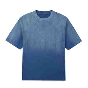 T-shirt Sportif Homme Coupe Slim Effet Délavé Personnalisé Spandex/Polyester Logo Avant Effet Vieilli Streetwear Tee-shirt Vierge OEM - Product Image 2