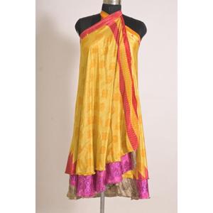 Jupe longue en soie florale vintage pour femmes, style traditionnel fait main - Product Image 3