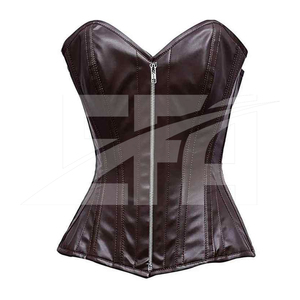 Corsé Personalizado para Mujer, Corsé para Usar en Invierno, Corsé Sexy de Cuero Gótico con Varillas de Acero, Tallas Grandes - Product Image 1