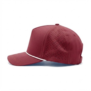 Gorra Trucker Unisex Roja de Malla, 6 Paneles, Ajustable, con Cierre a Presión, Transpirable, Informal, para Exteriores, Primavera, Verano, para Adultos - Product Image 6