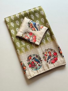 Sari Tradicional Indio para Mujer, Tejido de Seda Suave Reglance Pure Jari, Tejido Jacquard, Estampado Digital Vantara, para Todas las Temporadas - Product Image 1