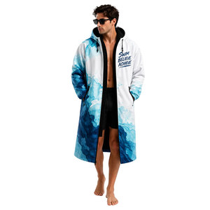 Professional Swim Parka Coat, Unisex Long Hooded Jacket with Thermal Protection, Water Resistant Fabric and Eye <b>Catching</b> Design - Product Image 4