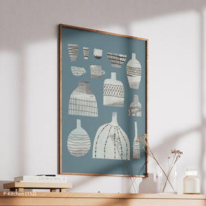 Art mural de vacances, affiche illustrative de collection de bouteilles décoratives, décoration murale moderne pour cuisine - Product Image 3
