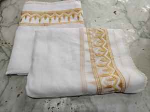 ผ้าคลุมไหล่ IMMAH สีขาวคุณภาพดีขายดี สำหรับผู้ชาย ผ้าฝ้ายวอยล์ น้ำหนักเบา ระบายอากาศได้ดี ทนทาน เหมาะสำหรับฤดูหนาว ดีไซน์สีสันตัดกัน - Product Image 4