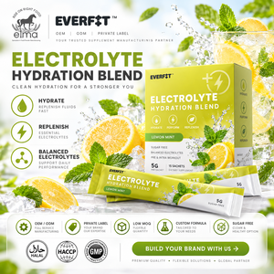 Poudre d'électrolytes alimentaires Elma 1KG Sans sucre ajouté 50 portions Formule d'hydratation et de réapprovisionnement en minéraux Sans OGM Lactosérum pour adultes - Product Image 1