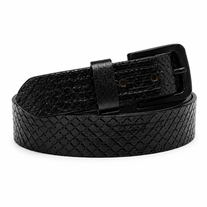 Cinturón de Cuero Casual Texturizado Premium para Hombre con Hebilla Negra, Cinturón Elegante y Duradero para Uso Diario - Product Image 2