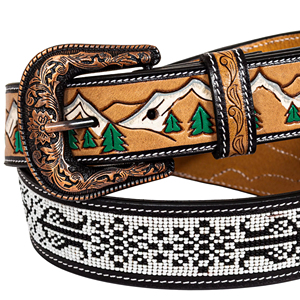 Cinturones de Cuero Genuino Hechos a Mano con Diseño Occidental Personalizado, Artículo de Regalo de Moda para Hombres y Mujeres - Product Image 1