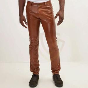 Pantalones de Cuero para Hombre, Estilo Moderno, Corte Recto, Diseño Personalizado de Alta Calidad - Product Image 5