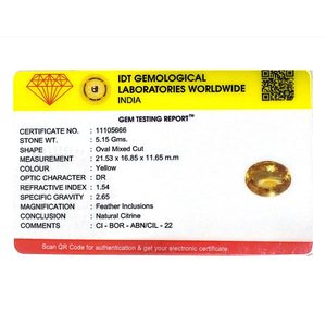 25.75 Ct Faceted Oval Citrine Loose Gemstone High Quality 20x13mm for Fine Jewelry - Product Image 4