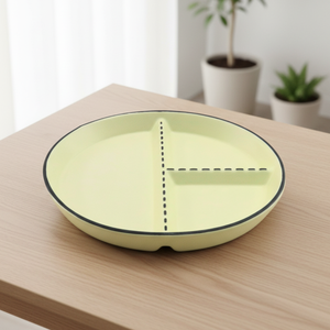 Premium Quality 3460894-21.5 STONEWARE 8.5 INCH <b>THREE</b> GRID PLATE - Product Image 2