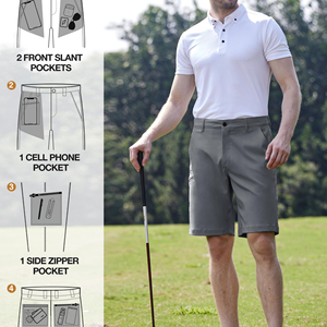 Pantalones cortos de golf personalizados para hombre, tela transpirable, ajuste elástico, ideales para ropa deportiva de marca y personalización de equipos, pantalones cortos de golf económicos para hombre. - Product Image 6