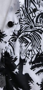 Camisa de Hombre de Manga Corta con Cuello Camisero y Estampado Digital de Palmeras - Product Image 3