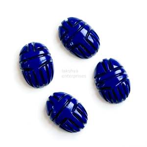 Pendentif Scarabée en Lapis Lazuli AAA, sculpté à la main, charme égyptien en pierre précieuse, 13x18MM, Scarabée en Lapis Lazuli naturel pour bijoux en gros - Product Image 4