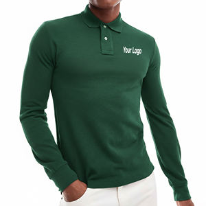 Camiseta Polo de Manga Larga, Corte Holgado, Precio Accesible, al por Mayor, OEM/ODM, Logotipo Bordado Personalizado, Tejido de Punto, para Golf - Product Image 4