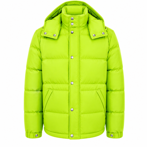 New Arrival Men's Hooded Puffer Jacket Plain Dyed Custom Design Winter Quilted <b>Padded</b> Breathable <b>Waterproof</b> Outerwear - Product Image 1