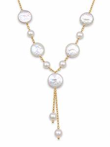 Collier personnalisé plaqué rhodium avec pendentif pièce, perle baroque, perle ronde, chaîne Y, chaîne câble, bijoux de luxe pour femme, cadeau de mariée - Product Image 3