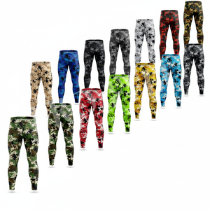 Workout Activewear Compression Leggings Custom 3D Camouflage Printed Tights Quick Dry Gym Running Fitness Base Layer Pants Men's - Product Image 1