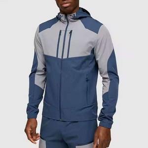 Survêtements coupe ajustée en polyester/coton, à capuche, imprimés, écologiques, coupe-vent, pour hommes, logo personnalisé - Product Image 3