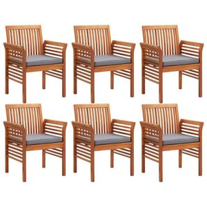 Ensemble de salle à manger d'extérieur 7 pièces avec structure marron et bois d'acacia massif pour usage en jardin - Product Image 4