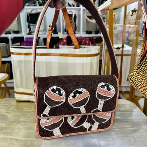 Bolsos de Mensajero de Hombro de Gran Capacidad para Mujer, Estilo Bohemio Indio, de Algodón, Hechos a Mano, con Cuentas, con Cierre, para la Noche y Compras - Product Image 1