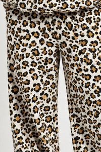 Pantalon large pour femme, imprimé léopard blanc et jaune, taille haute, coupe ample, décontracté, mode, pantalon de qualité supérieure, vêtements streetwear - Product Image 4