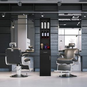 Station de salon |   Armoire de rangement pour barbier et coiffeur avec tiroir - Product Image 1