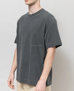 Camiseta de Verano para Hombre, 100% Algodón, Lavado Ácido, Estilo Urbano, Transpirable, Diseño Sólido, Mejores Precios, 180 g - Product Image 2