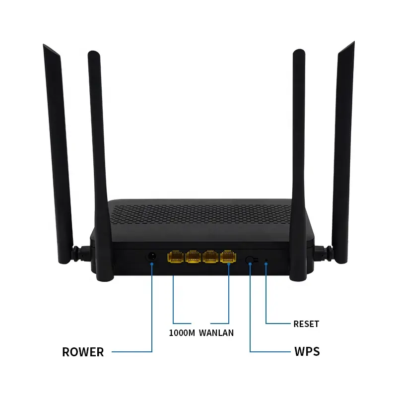 5dbi Antennes Ac1200 Gigabit Poorten Beste Mesh Wifi Systeem Wifi Router Voor Thuis