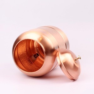 Distributeur d'eau portable en cuivre pur fait main, écologique, antimicrobien, thérapeutique Ayurveda, finition martelée - Product Image 5