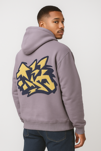 men hoodie heavy <b>weight</b> cotton fleece drop shoulder oversized acid wash distressed embroidery print casual streetwear hoodie - Product Image 2