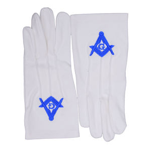 Premium Quality Embroidered Regalia Masonic Apron Blue Lodge Master Mason Apron, Chain <b>Collar</b>, Square and Compass Gloves Set - Product Image 1