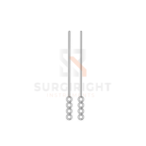Bípode Draffin de Acero Inoxidable, Instrumento Quirúrgico Manual para Cirugía General, Adulto, 4 Orificios, 480 mm, Extremo Semicircular, de SurgiRight - Product Image 4