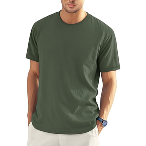 Camiseta Casual de Algodón Francés para Hombre, Corte Relajado, para Uso Diario, Premium, Lisa, OEM, ODM, Fábrica de Ropa - Product Image 2