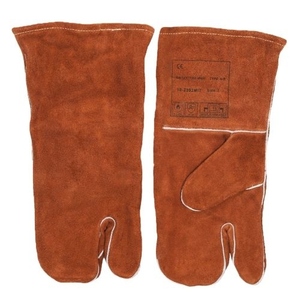 Guantes de cuero de vaca para horno, barbacoa, chimenea, soldador, manga larga, seguridad, panadería, resistentes al fuego y al calor - Product Image 1